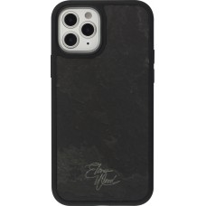 Coque iPhone 12 / 12 Pro - Eleven Wood pierre véritable ardoise