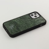 Coque iPhone 12 / 12 Pro - Eleven Wood pierre véritable marbre - Vert