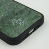 Coque iPhone 12 / 12 Pro - Eleven Wood pierre véritable marbre - Vert