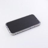 Coque iPhone 12 / 12 Pro - Fashion Strass Collage - Argent