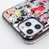 Coque iPhone 12 / 12 Pro - Fashion Strass Collage - Argent
