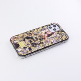 Coque iPhone 12 / 12 Pro - Fashion Strass Collage - Or