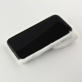 Coque iPhone 12 / 12 Pro - Fluffy chat peluche - Blanc