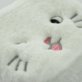 Coque iPhone 12 Pro Max - Fluffy chat peluche - Blanc