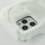 Coque iPhone 12 Pro Max - Fluffy chat peluche - Blanc