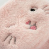 Coque iPhone 12 mini - Fluffy chat peluche - Rose