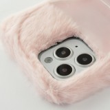 Coque iPhone 12 Pro Max - Fluffy chat peluche - Rose