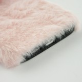 Coque iPhone 12 / 12 Pro - Fluffy chat peluche - Rose