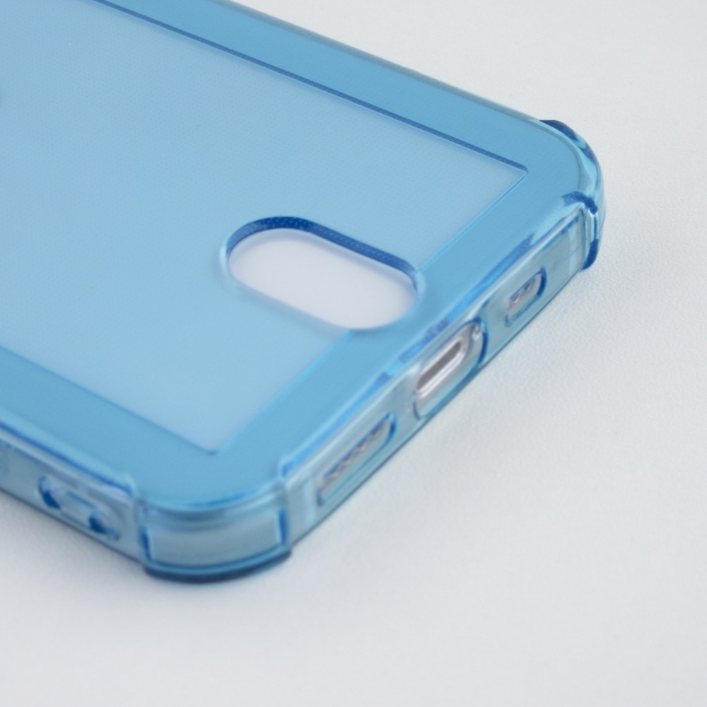 Coque iPhone 12 Pro Max - Gel Bumper Porte-carte - Bleu