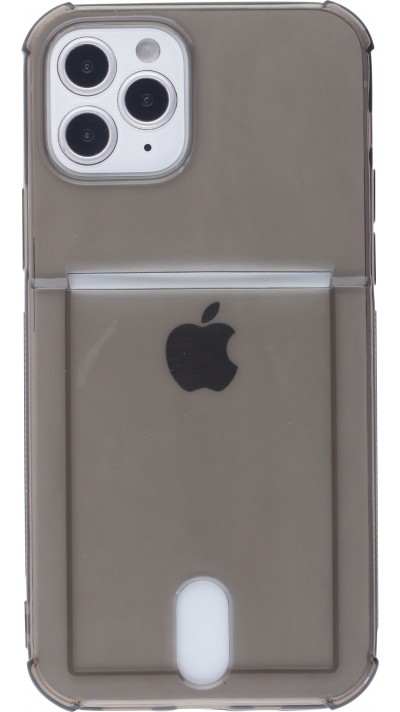 Coque iPhone 11 - Gel Bumper Porte-carte - Noir