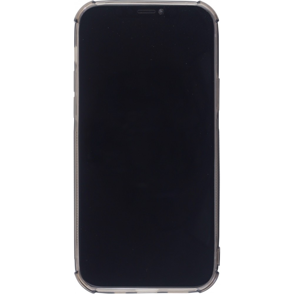 Coque iPhone 12 Pro Max - Gel Bumper Porte-carte - Noir