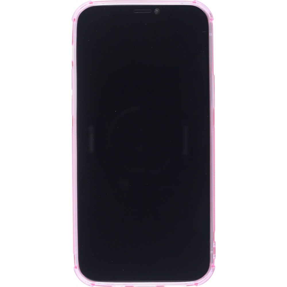 Coque iPhone 12 Pro Max - Gel Bumper Porte-carte - Rose