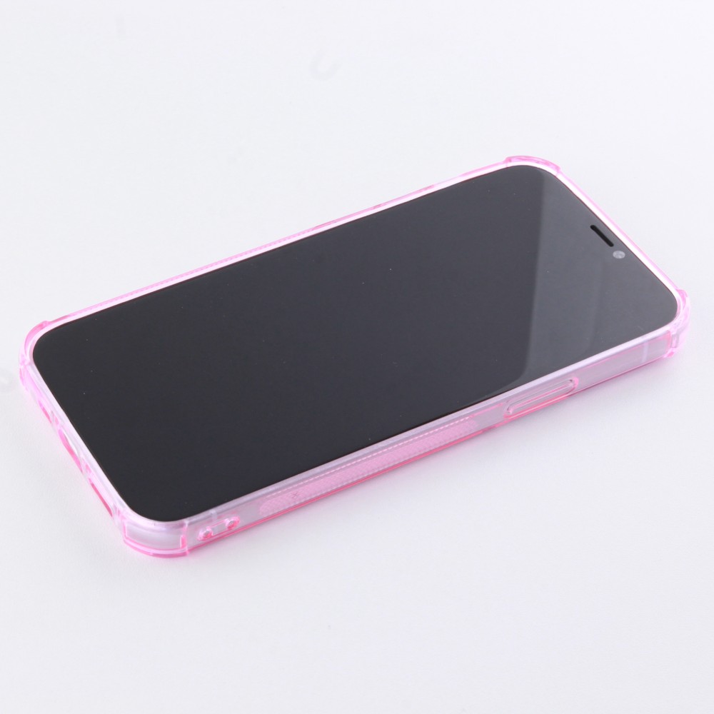 Coque iPhone 12 Pro Max - Gel Bumper Porte-carte - Rose
