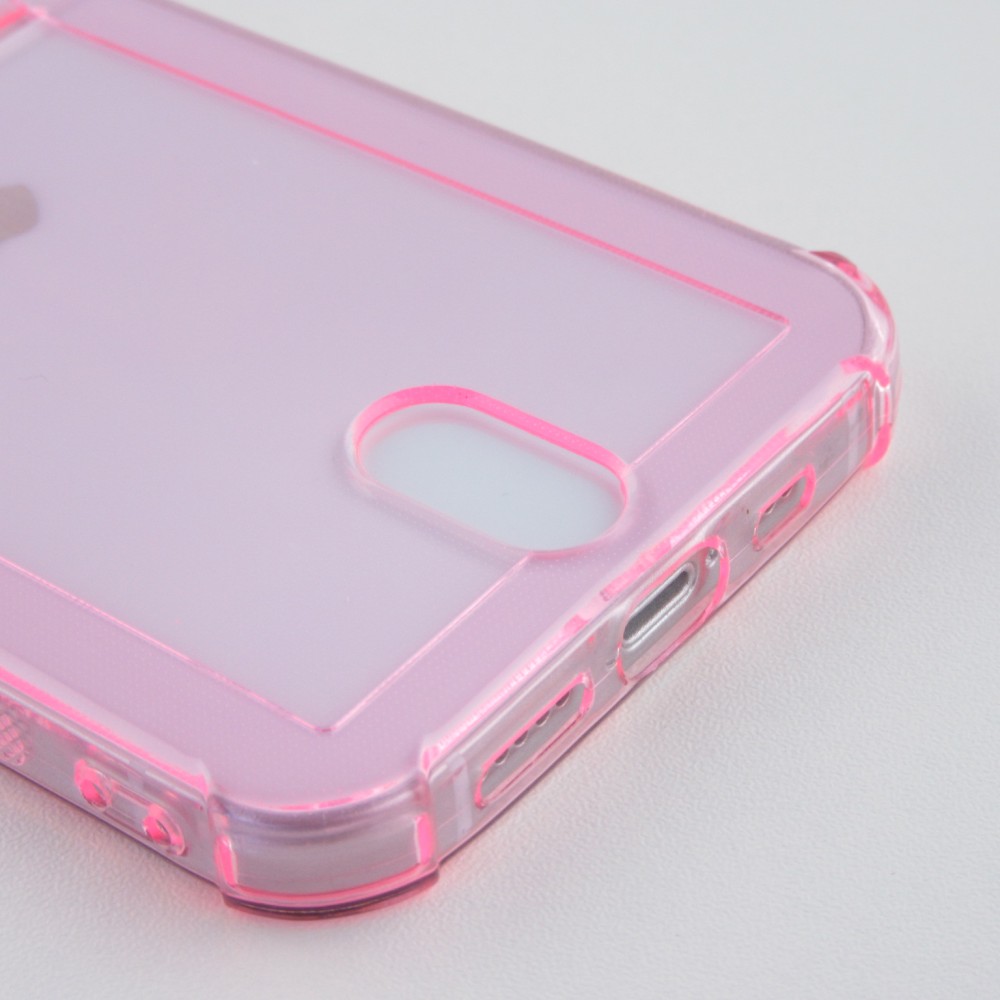 Hülle iPhone 11 - Gummi Bumper Kartenhalter - Rosa