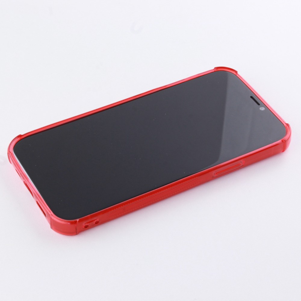 Coque iPhone 12 Pro Max - Gel Bumper Porte-carte - Rouge