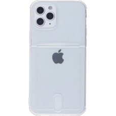 Coque iPhone X / Xs - Gel Bumper Porte-carte - Transparent