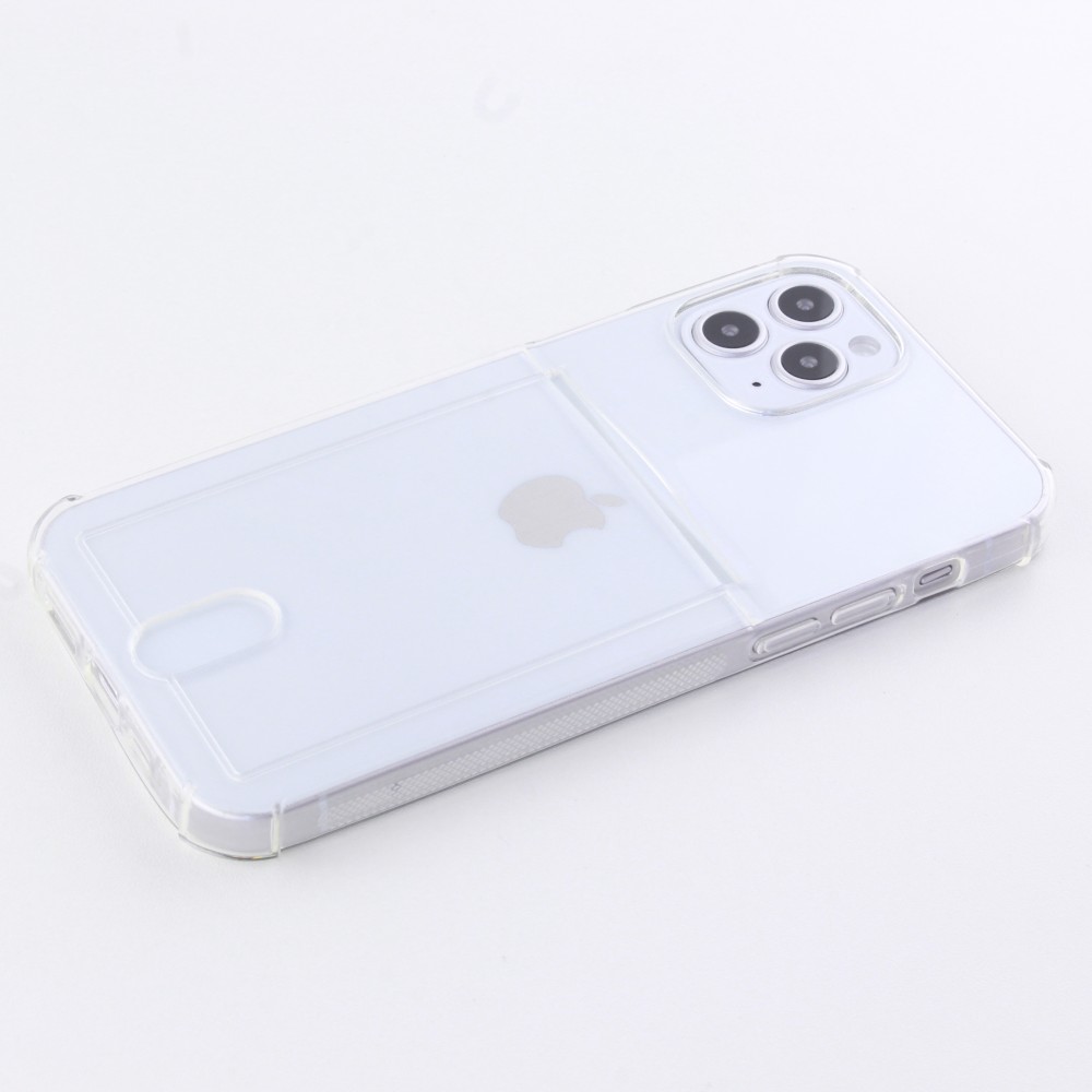 Coque iPhone 13 mini - Gel Bumper Porte-carte - Transparent