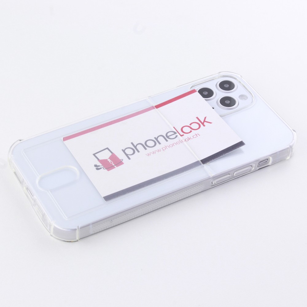 Coque iPhone 12 mini - Gel Bumper Porte-carte - Transparent