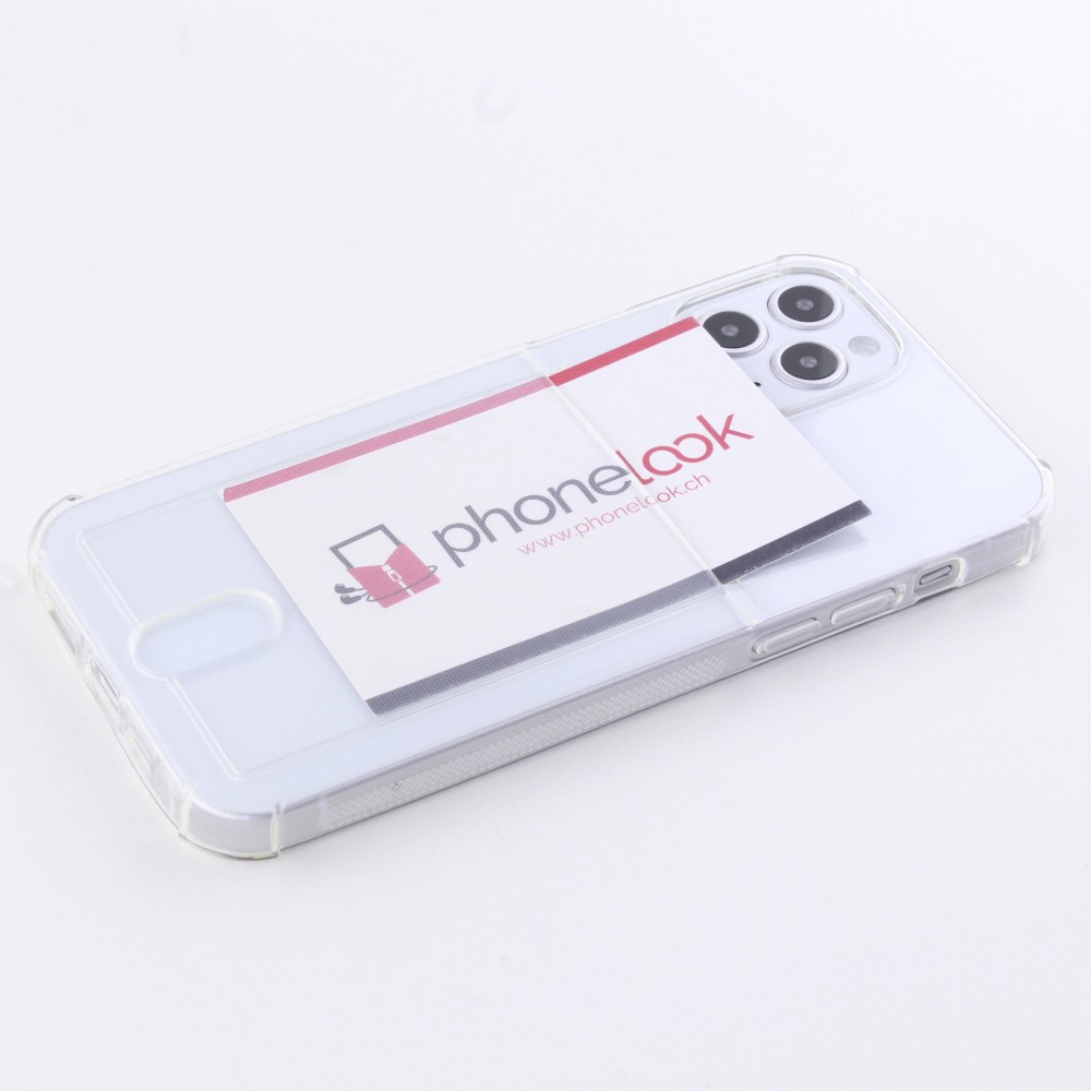 Coque iPhone 11 Pro Max - Gel Bumper Porte-carte - Transparent