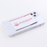 Coque iPhone 13 mini - Gel Bumper Porte-carte - Transparent