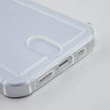 Hülle iPhone 12 mini - Gummi Bumper Kartenhalter - Transparent