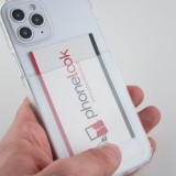 Coque iPhone 13 mini - Gel Bumper Porte-carte - Transparent