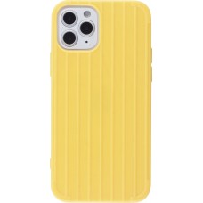 Coque iPhone 12 / 12 Pro - Gel Lignes jaune