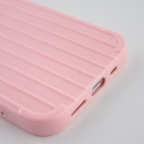 Coque iPhone 12 / 12 Pro - Gel Lignes - Rose clair