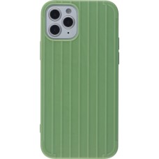 Coque iPhone 12 / 12 Pro - Gel Lignes - Vert