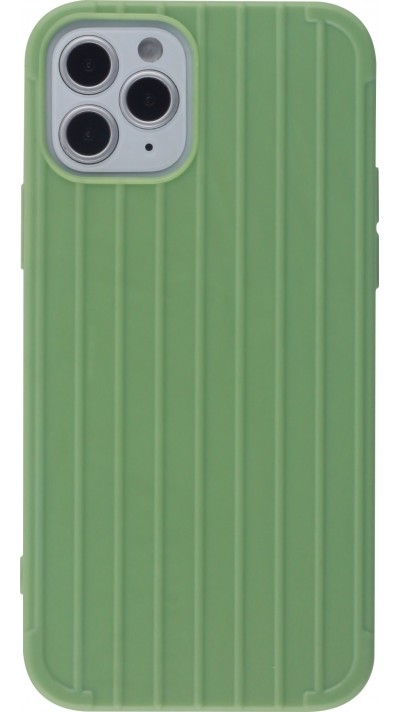 Coque iPhone 12 / 12 Pro - Gel Lignes - Vert