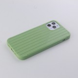 Coque iPhone 12 / 12 Pro - Gel Lignes - Vert