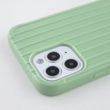 Coque iPhone 12 / 12 Pro - Gel Lignes - Vert