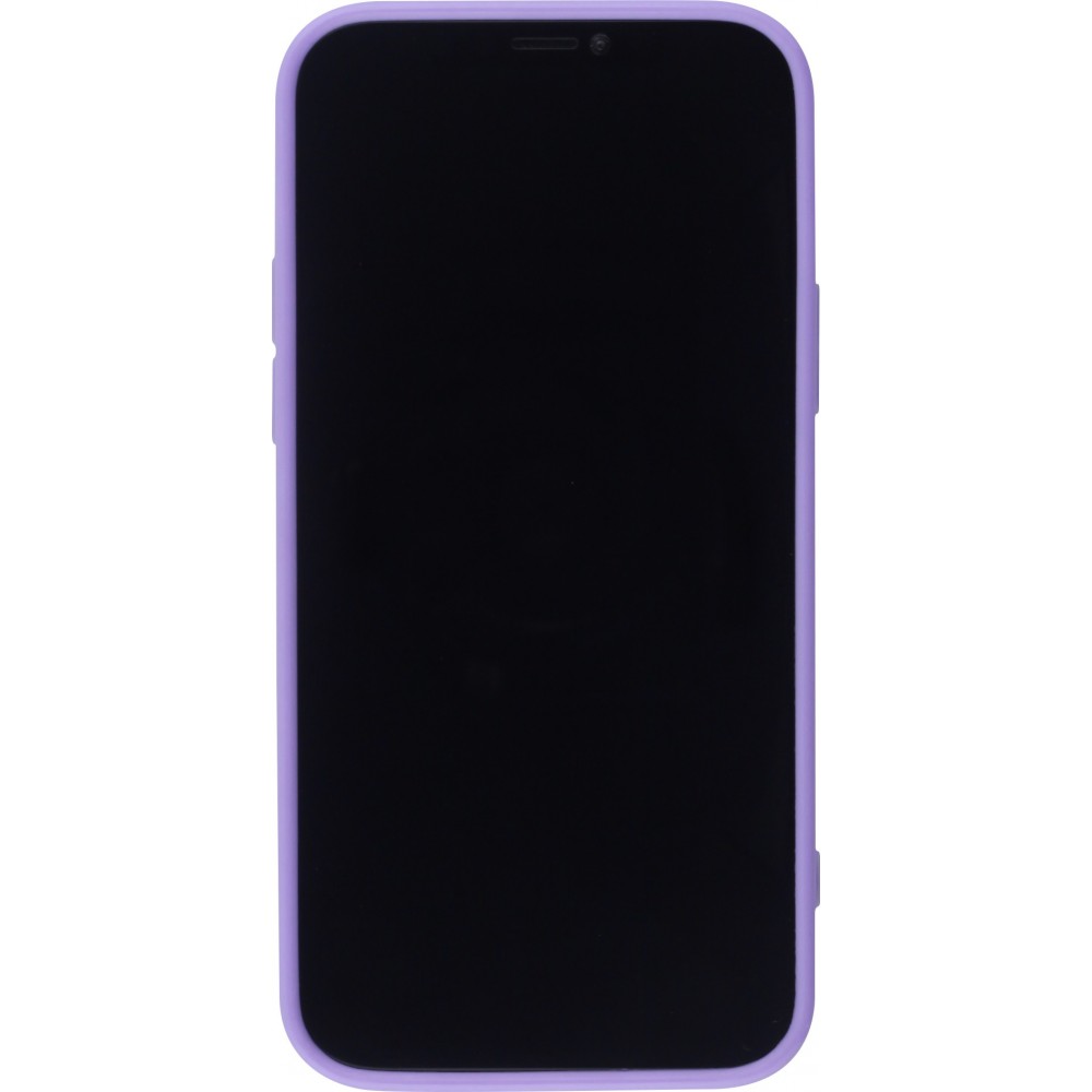 Coque iPhone 12 / 12 Pro - Gel Lignes - Violet