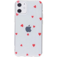 Coque iPhone 12 mini - Gel petit coeur - Rouge