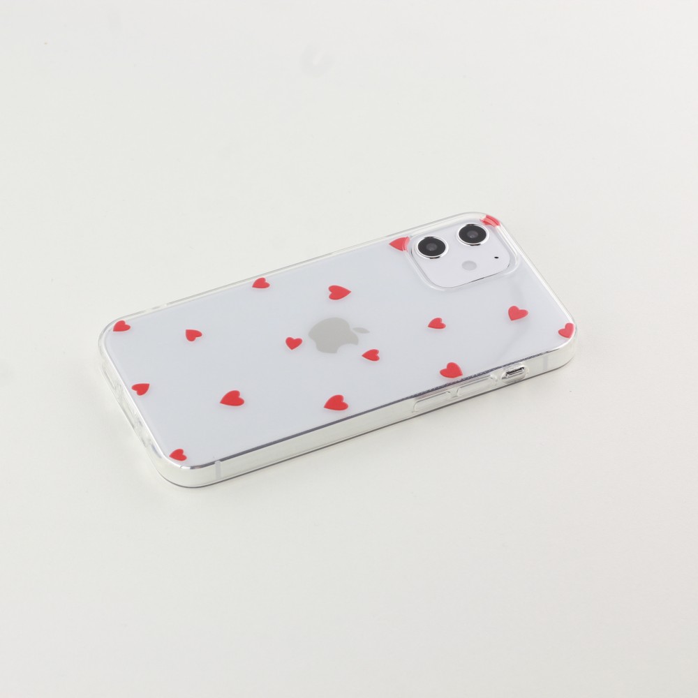 Coque iPhone 12 mini - Gel petit coeur - Rouge