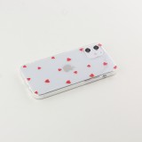 Coque iPhone 12 / 12 Pro - Gel petit coeur - Rouge