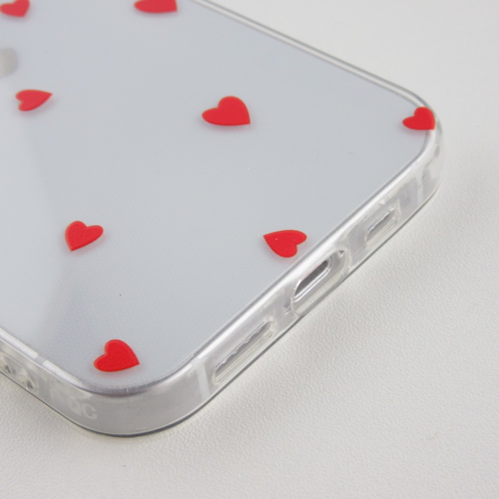 Coque iPhone 12 mini - Gel petit coeur - Rouge