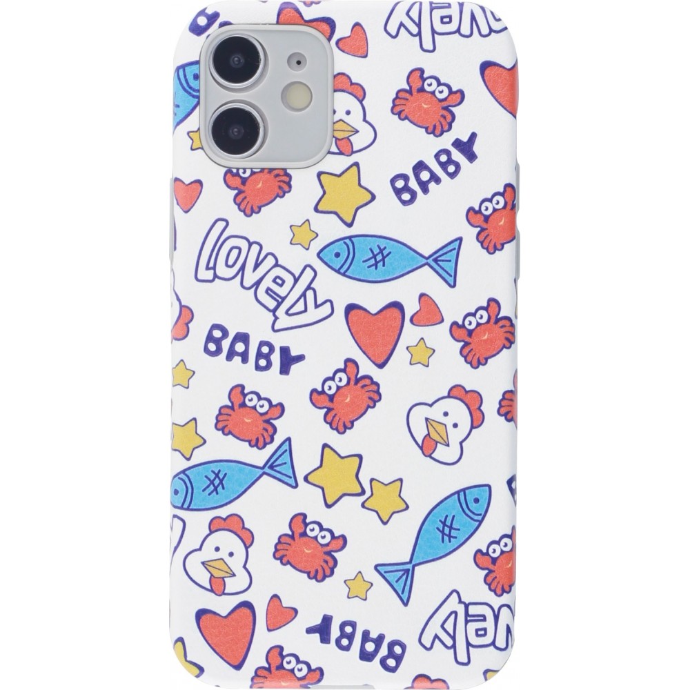 Coque iPhone 12 Pro Max - Silicone Lovely Baby - Blanc