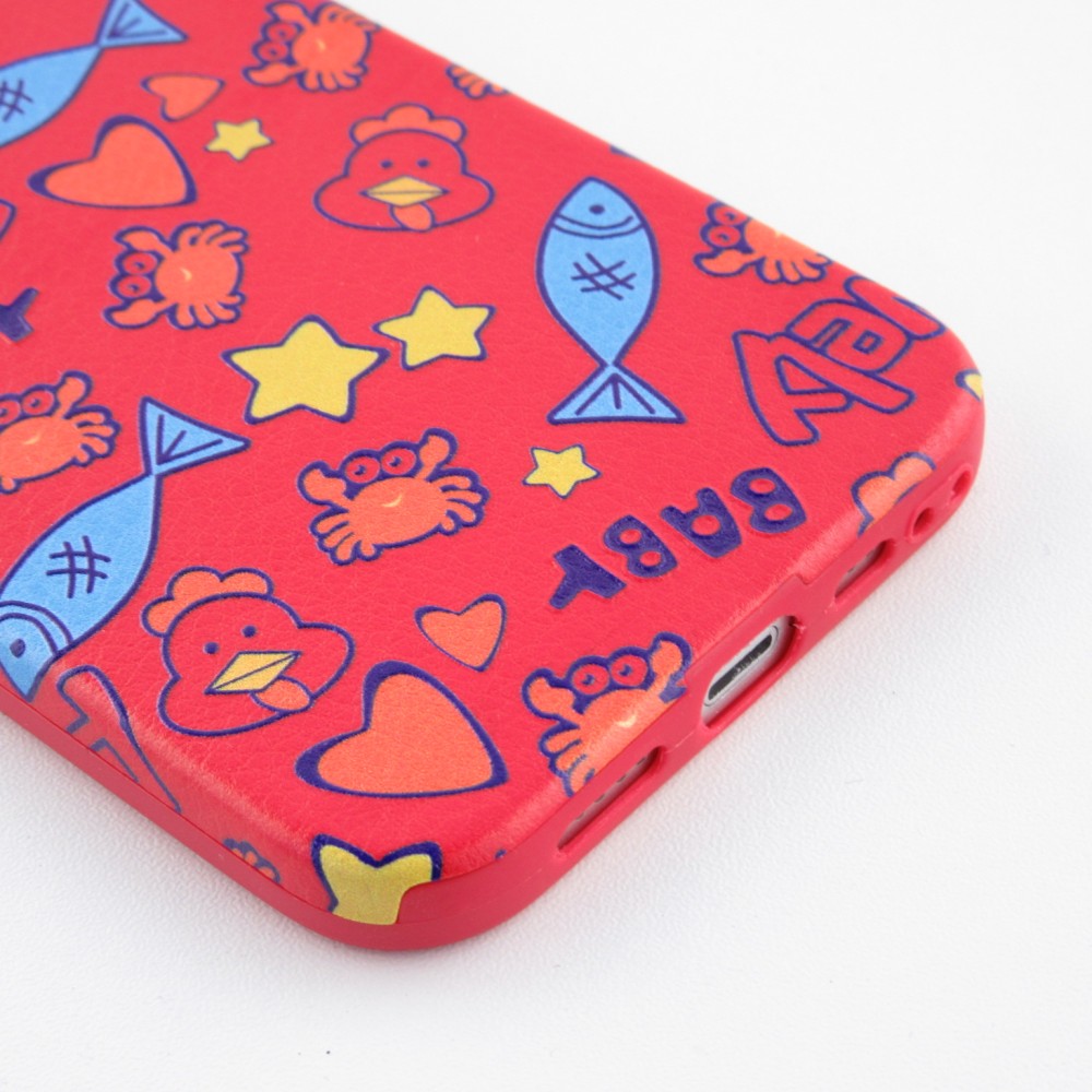 Coque iPhone XR - Silicone Lovely Baby - Rouge
