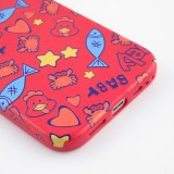 Coque iPhone 12 - Silicone Lovely Baby - Rouge