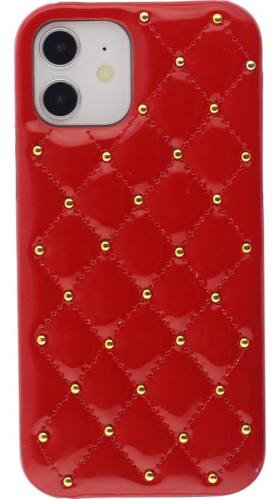 Coque iPhone 12 / 12 Pro - Luxury Matelassé - Rouge