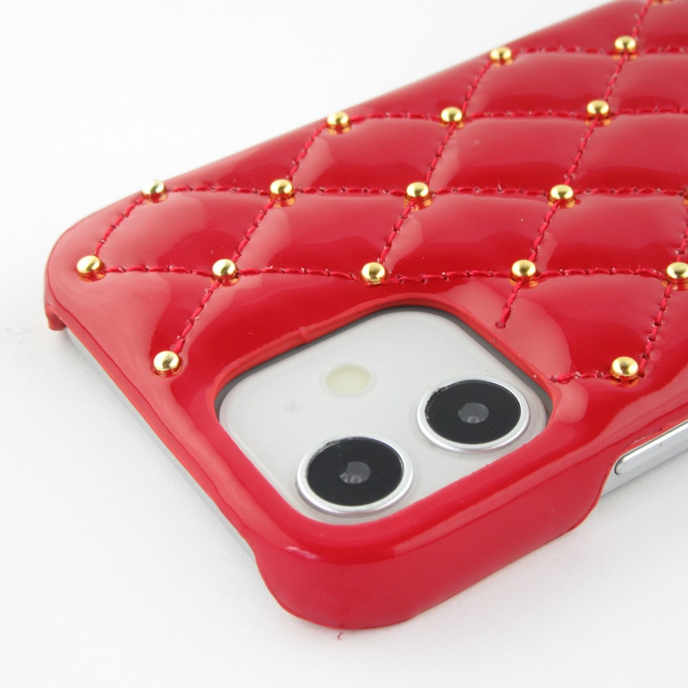 Coque iPhone 12 / 12 Pro - Luxury Matelassé - Rouge