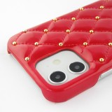 Coque iPhone 12 / 12 Pro - Luxury Matelassé - Rouge