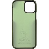 Coque iPhone 12 / 12 Pro - NOPAAL cuir de cactus vegan vert pampa