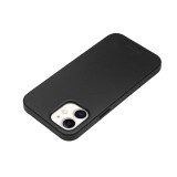 Coque iPhone 12 mini - Qialino cuir véritable (compatible MagSafe) - Noir