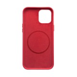 Coque iPhone 12 / 12 Pro - Qialino cuir véritable (compatible MagSafe) - Rouge