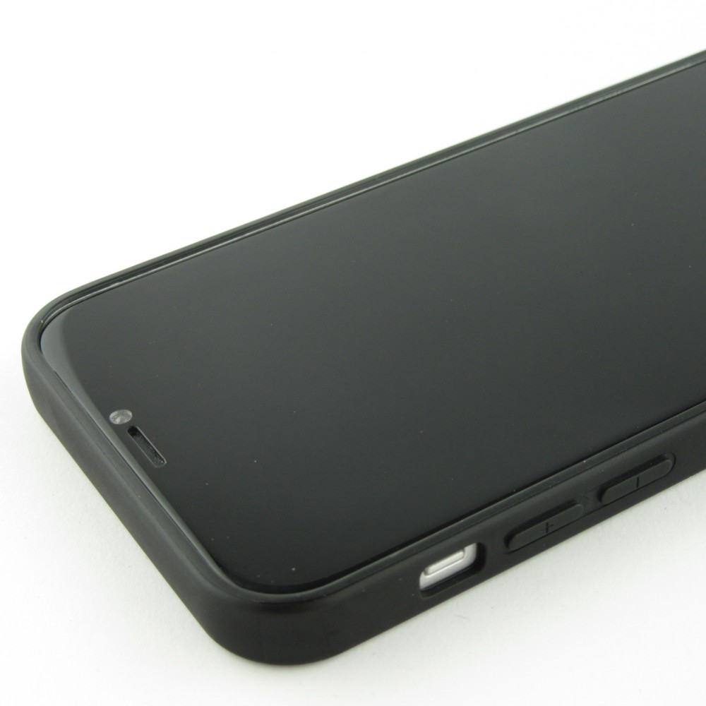 Hülle iPhone 12 / 12 Pro - SULADA Silikon und Echtleder - Braun