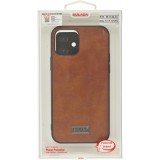 Hülle iPhone 12 / 12 Pro - SULADA Silikon und Echtleder - Braun