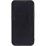 Hülle iPhone 12 / 12 Pro - SULADA Silikon und Echtleder - Rot