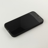 Coque iPhone 12 / 12 Pro - SULADA Silicone et cuir véritable - Gris